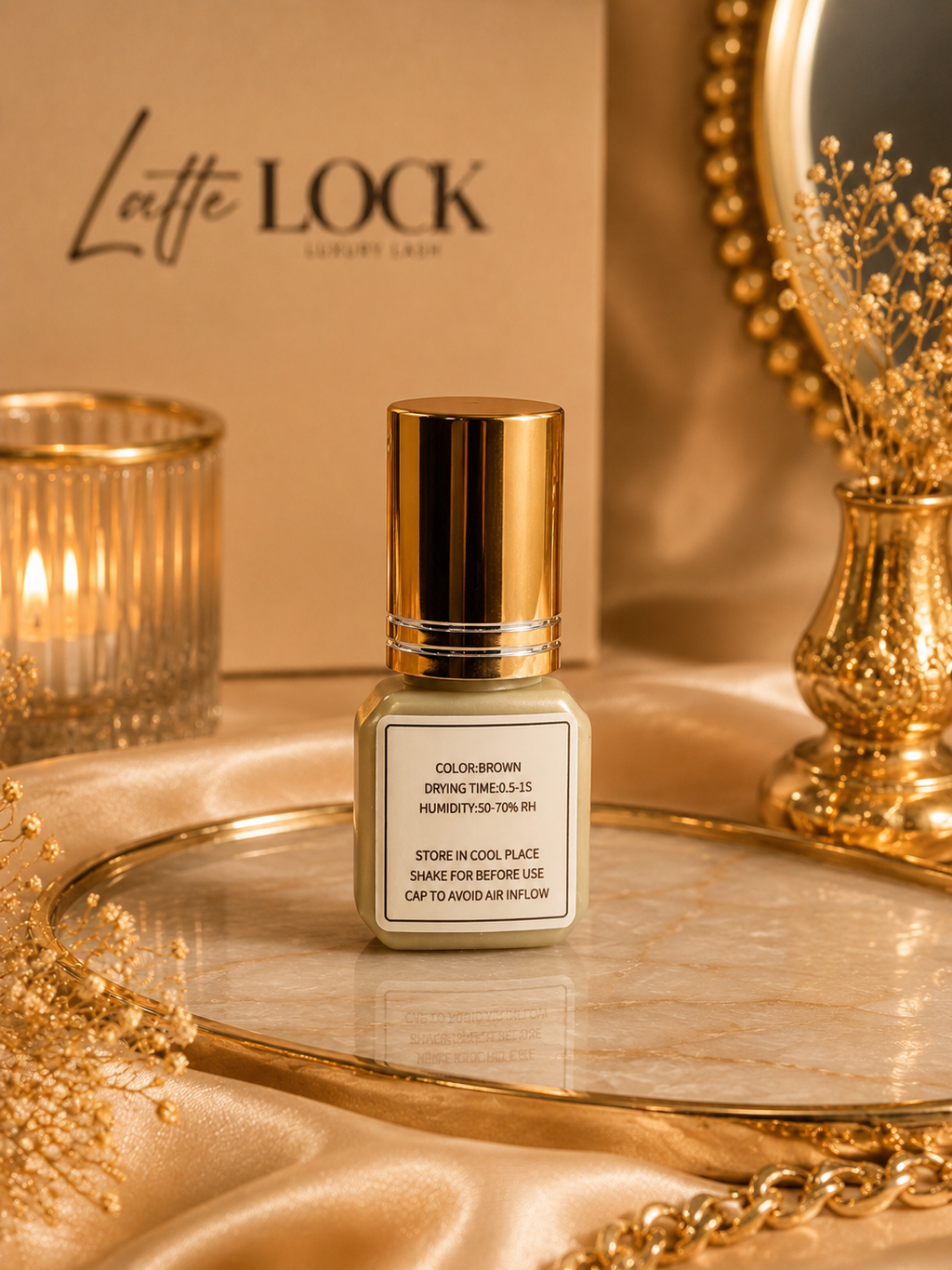 Latte Lock-Brown Adhesive 5ml